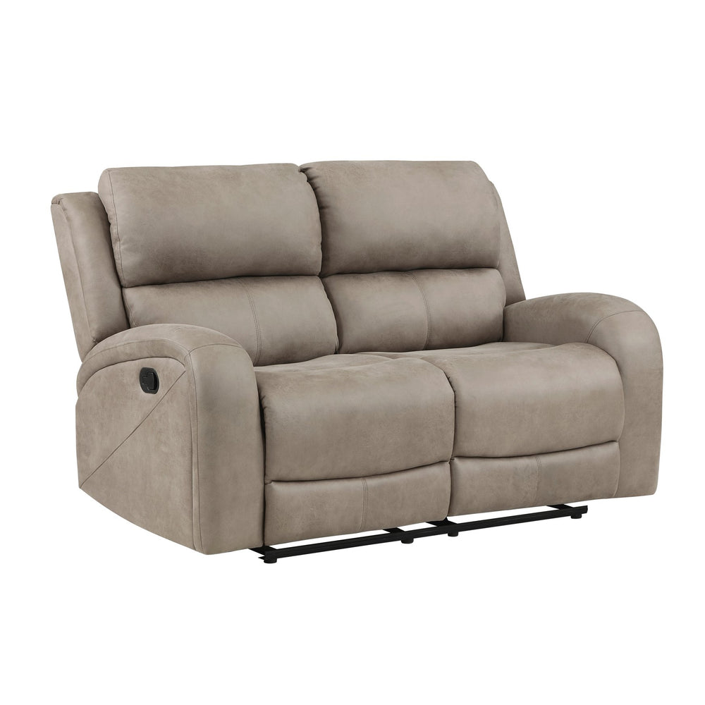 English Elm Luxurious Pagosa Double Reclining Loveseat in Brown Microfiber — Plush Contoured Seats, Dual Recline Comfort 63.5" B011P144391