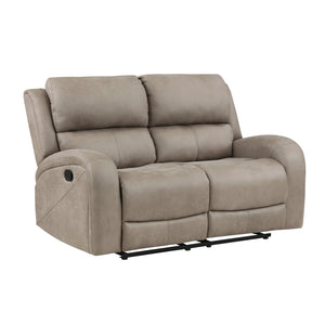 English Elm Luxurious Pagosa Double Reclining Loveseat in Brown Microfiber — Plush Contoured Seats, Dual Recline Comfort 63.5" B011P144391