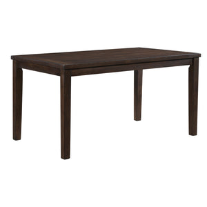 English Elm Dark Cherry 7pc Dining Set - Transitional Acacia Veneer Table with X-Back Beige Upholstered Chairs, Seats 6 B011P144388