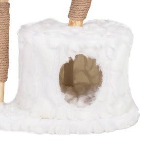English Elm Modern Natural Branch Cat Tower Plush Perches Enclosed House Scandinavian Home Decor W2181P144452