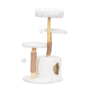English Elm Modern Natural Branch Cat Tower Plush Perches Enclosed House Scandinavian Home Decor W2181P144452