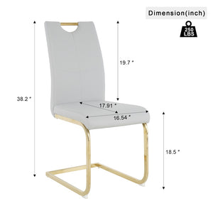English Elm Modern Faux Leather Dining Side Chairs with Chrome Legs Ergonomic Set of 2 W210127296