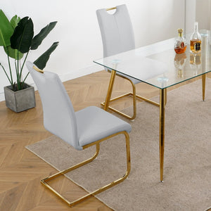 English Elm Modern Faux Leather Dining Side Chairs with Chrome Legs Ergonomic Set of 2 W210127293