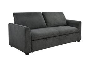 English Elm 78 Convertible 3-in-1 Sleeper Sofa Bed with Easy Pull-Out Hidden Mattress, Compact Modern Loveseat Dark Gray W1417131880