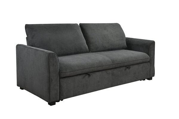 English Elm 78 Convertible 3-in-1 Sleeper Sofa Bed with Easy Pull-Out Hidden Mattress, Compact Modern Loveseat Dark Gray W1417131880