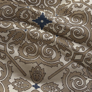 English Elm Cal King Madison Park Donovan 7-Piece Jacquard Comforter Set in Navy Taupe Ivory Brown with Embroidered Medallions and Decorative Pillows B03596995