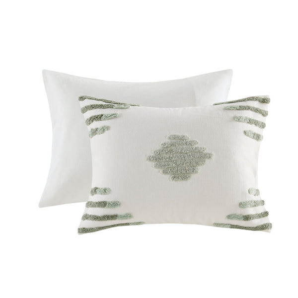 English Elm King/Cal King Tahli Cotton Blend Chenille Comforter Set - Tufted Texture, Hypoallergenic, OEKO-TEX Certified, Machine Washable B035128815