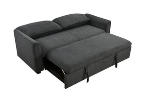 English Elm 78 Convertible 3-in-1 Sleeper Sofa Bed with Easy Pull-Out Hidden Mattress, Compact Modern Loveseat Dark Gray W1417131880