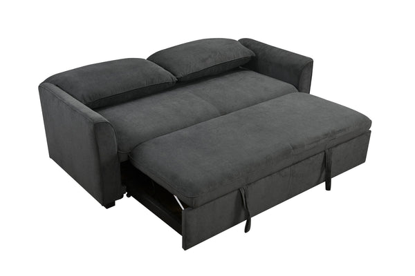 English Elm 78 Convertible 3-in-1 Sleeper Sofa Bed with Easy Pull-Out Hidden Mattress, Compact Modern Loveseat Dark Gray W1417131880