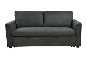 English Elm 78 Convertible 3-in-1 Sleeper Sofa Bed with Easy Pull-Out Hidden Mattress, Compact Modern Loveseat Dark Gray W1417131880