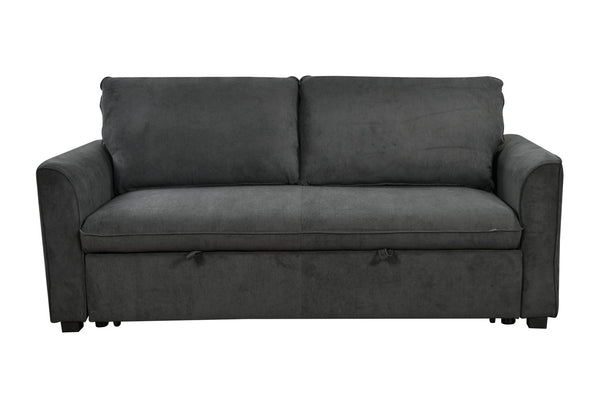 English Elm 78 Convertible 3-in-1 Sleeper Sofa Bed with Easy Pull-Out Hidden Mattress, Compact Modern Loveseat Dark Gray W1417131880