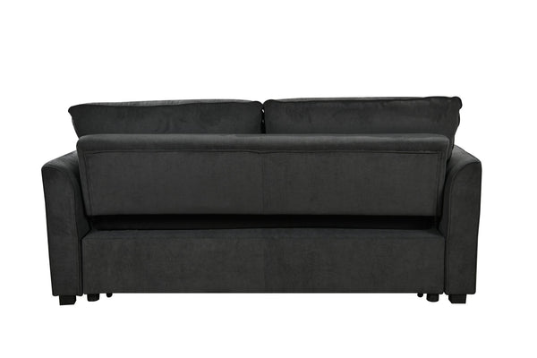 English Elm 78 Convertible 3-in-1 Sleeper Sofa Bed with Easy Pull-Out Hidden Mattress, Compact Modern Loveseat Dark Gray W1417131880