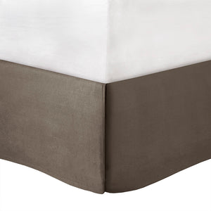 English Elm Queen Donovan Red Jacquard 7-Piece Comforter Set with Embroidered Taupe Accents, Shams & Pillows B03597220