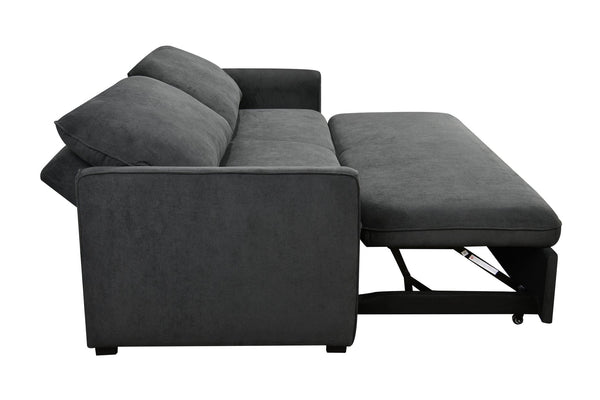 English Elm 78 Convertible 3-in-1 Sleeper Sofa Bed with Easy Pull-Out Hidden Mattress, Compact Modern Loveseat Dark Gray W1417131880