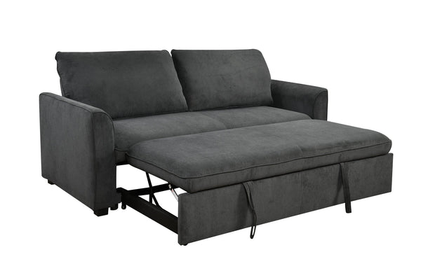 English Elm 78 Convertible 3-in-1 Sleeper Sofa Bed with Easy Pull-Out Hidden Mattress, Compact Modern Loveseat Dark Gray W1417131880