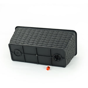 English Elm 2-Pack Elegant Self-Watering Rectangle Planters - Hand-Woven Wicker In Espresso For Indoor/Outdoor Use B046P144635