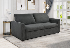 English Elm 78 Convertible 3-in-1 Sleeper Sofa Bed with Easy Pull-Out Hidden Mattress, Compact Modern Loveseat Dark Gray W1417131880
