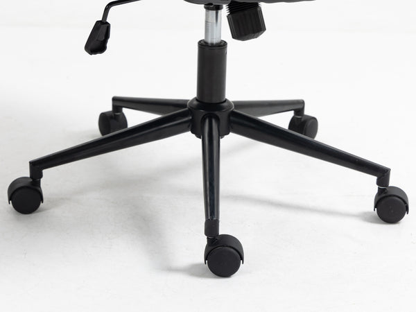 English Elm Office Mid Back Ergonomic Desk Chair with Double Sponge Cushion, 40° Recline, Stable Wide Base Black W1143133924