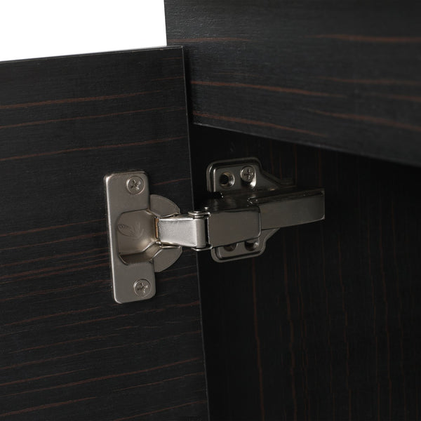 English Elm Bathroom Vanity Wall-Mount 12" Sink Compact Small Bathroom Vanity with Ceramic Basin, Soft-Close Door, Water-Resistant Plywood Finish W999140774