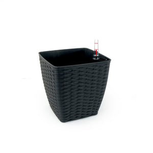 English Elm 2-Pack Self-Watering Wicker Planters - Eco-Friendly, Stylish Design For Home & Office Use B046P144632