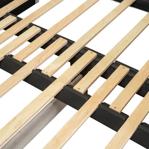 English Elm Twin Upholstered Daybed with Cloud Backrest, Trundle & 2 Storage Drawers, USB Ports, Space-Saving Design Beige SF000070AAA