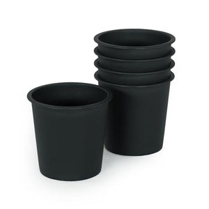 English Elm 5" Lightweight Black Nursery Pot 5-Pack — UV-Protected Durable Plastic Planters with Drainage, Multiuse B046P144648