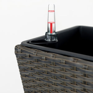 English Elm 2-Pack Self-Watering Planters - Hand-Woven Wicker Squares - Eco-Friendly & Stylish Home Decor B046P144638