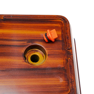 English Elm 7.8 In. Self-Watering Dark Wood Planter Pot - Durable, Low-Maintenance For Indoor & Outdoor Plants B046P144636