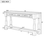 English Elm Trexm Console Table 63" Long Console Table With Drawers and Shelf For Entryway, Hallway, Living Room (Espresso, Old Sku: Wf193795Aab)