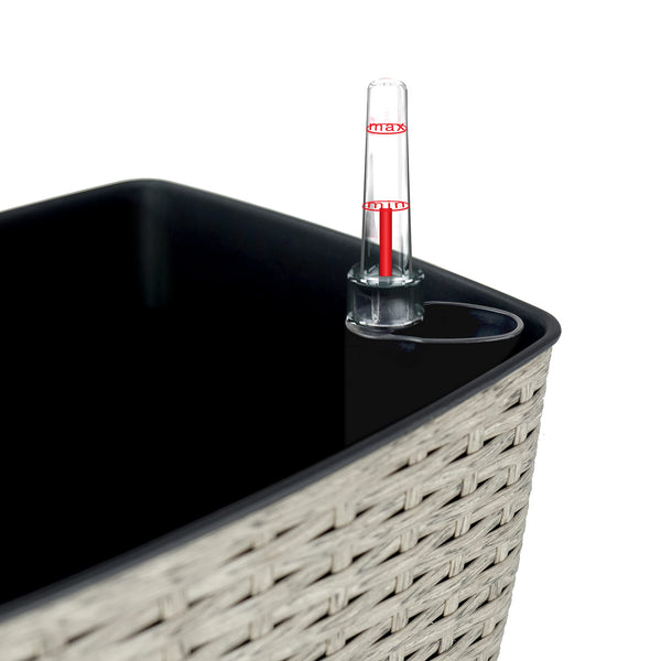 English Elm 2-Pack Self-Watering Planters - Hand-Woven Wicker, Eco-Friendly, Versatile For Indoor & Outdoor Use B046P144630