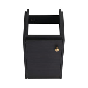 English Elm Bathroom Vanity Wall-Mount 12" Sink Compact Small Bathroom Vanity with Ceramic Basin, Soft-Close Door, Water-Resistant Plywood Finish W999140774