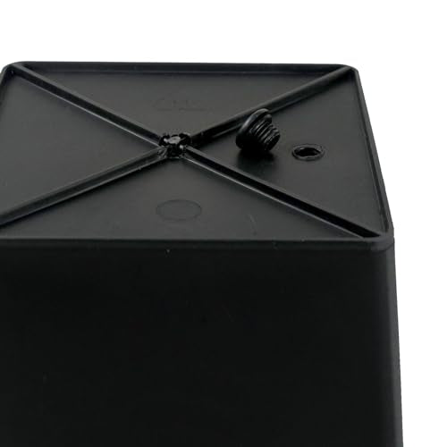 English Elm 6.3" Square Nursery Plant Pot - 7.5" Tall Durable Black Plastic Planter with UV Drainage (5-Pack) B046P144652