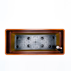 English Elm 7.8 In. Self-Watering Dark Wood Planter Pot - Durable, Low-Maintenance For Indoor & Outdoor Plants B046P144636