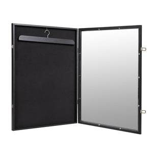 English Elm Jersey Display Case Solid Pine Frame Wall Mount with Plush Lining for Sports Collectibles W2181P145314