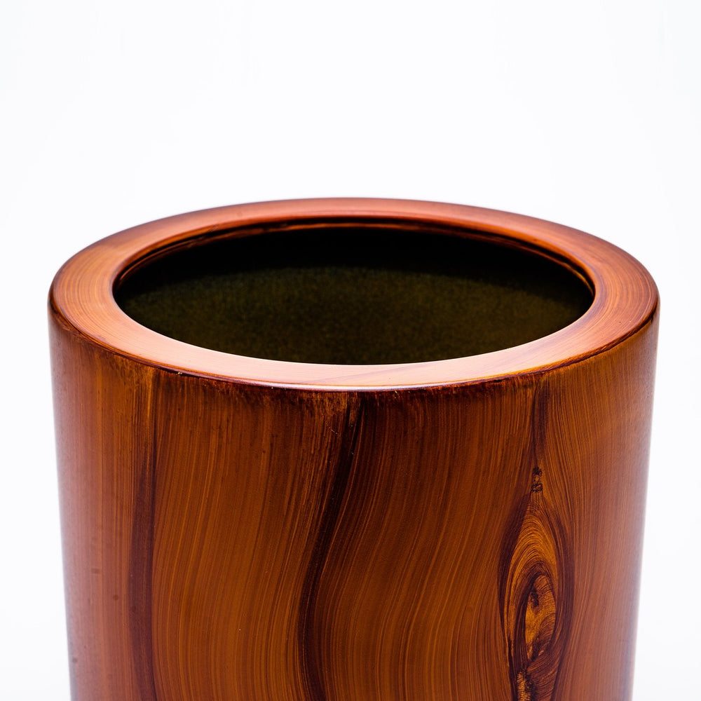 English Elm 7.8 In. Dark Wood Self-Watering Planter Pot – Stylish, Low-Maintenance Home For Happy Plants! B046P144616