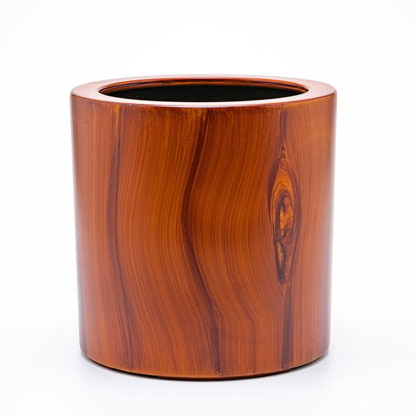 English Elm 7.8 In. Dark Wood Self-Watering Planter Pot – Stylish, Low-Maintenance Home For Happy Plants! B046P144616