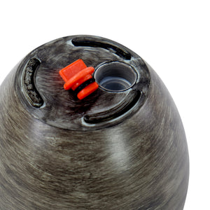 English Elm Smart Self-watering Round Planter Pot with Hand-painted Finish, Breathable Clay, Durable Design Gray Wash B046P144626