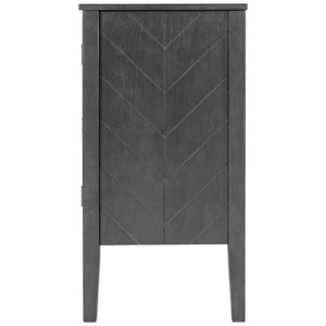 English Elm U_style Retro Sideboard with Pinewood Legs Adjustable Shelf and Metal Handles N711P261460E