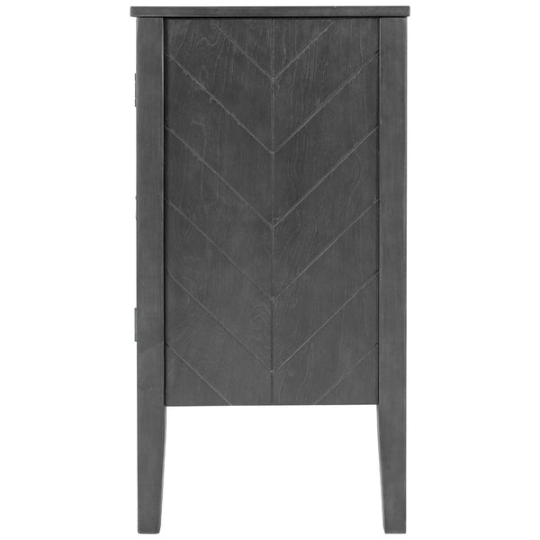 English Elm U_style Retro Sideboard with Pinewood Legs Adjustable Shelf and Metal Handles N711P261460E