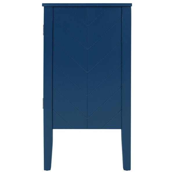 English Elm U_style Retro Sideboard with Pinewood Legs Adjustable Shelf and Metal Handles N711P261460C
