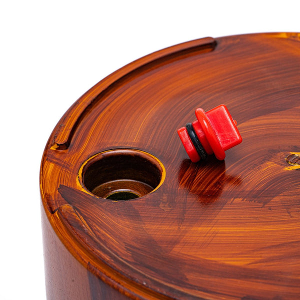 English Elm 2-Pack 10 in. Light Wood Plastic Self-watering Planter Pot with Smart Reservoir, Handcrafted Finish Dark Brown B046P144619