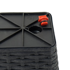 English Elm 2-Pack Elegant Self-Watering Square Planters - Hand-Woven Wicker Design For Indoor & Outdoor Use B046P144629