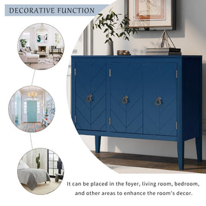 English Elm U_style Retro Sideboard with Pinewood Legs Adjustable Shelf and Metal Handles N711P261460C