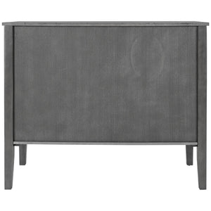 English Elm U_style Retro Sideboard with Pinewood Legs Adjustable Shelf and Metal Handles N711P261460E