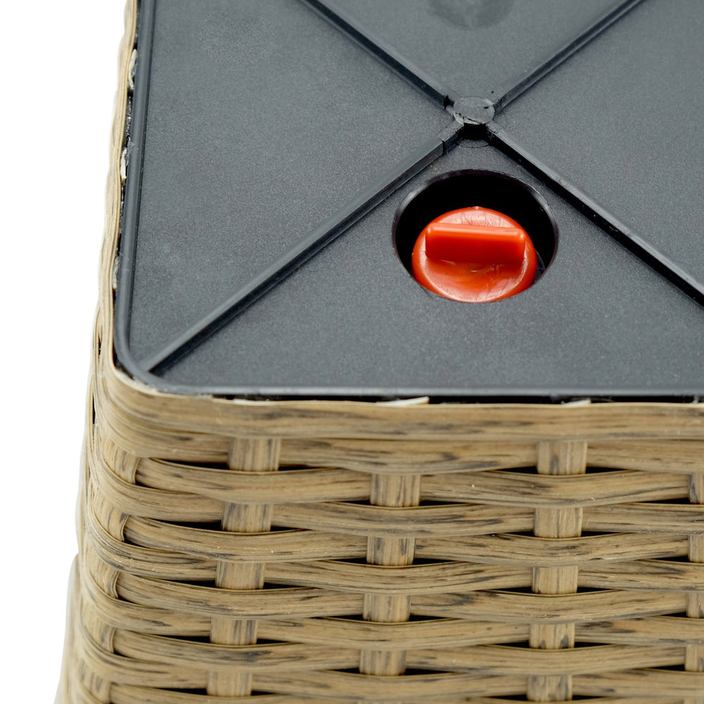 English Elm 2-Pack Smart Self-Watering Wicker Planters – Elegant Brown Indoor/Outdoor Decor For Easy Plant Care B046P144627