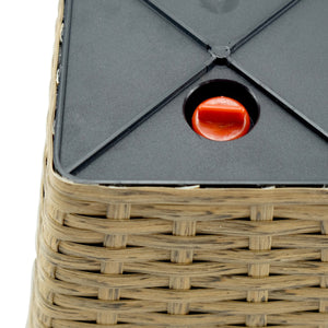 English Elm 2-Pack Smart Self-Watering Wicker Planters – Elegant Brown Indoor/Outdoor Decor For Easy Plant Care B046P144627