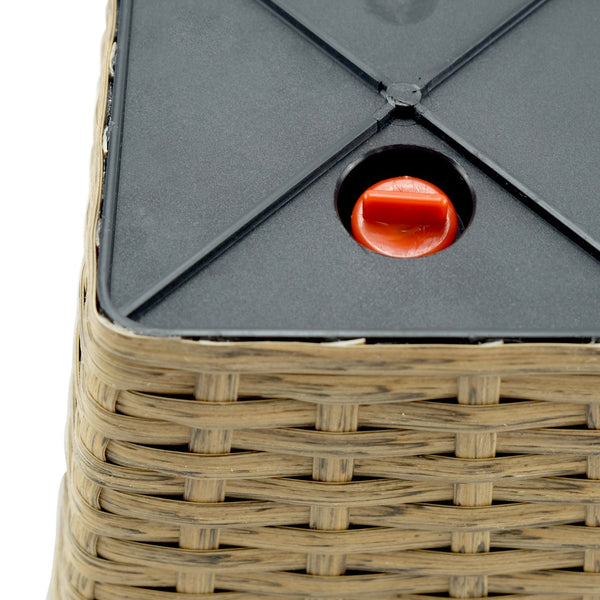 English Elm 2-Pack Smart Self-Watering Wicker Planters – Elegant Brown Indoor/Outdoor Decor For Easy Plant Care B046P144627