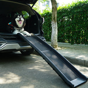 English Elm Portable Folding Dog Ramp for Trucks and Suvs with Grip Surface Supports 198 Lbs W2181P145853