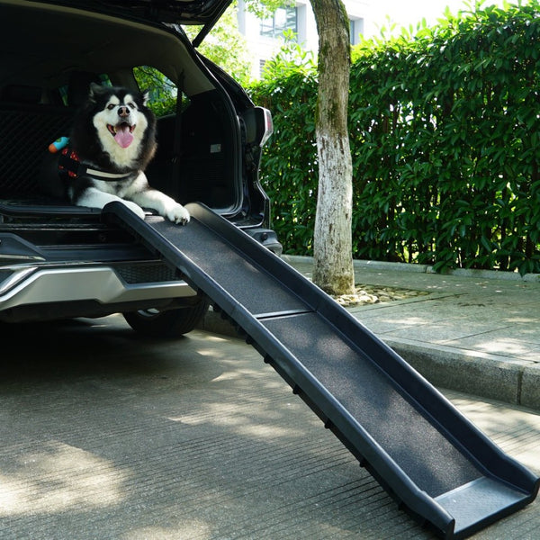 English Elm Portable Folding Dog Ramp for Trucks and Suvs with Grip Surface Supports 198 Lbs W2181P145853