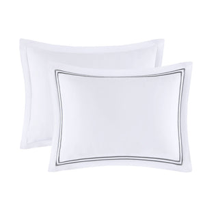 English Elm King/Cal Elegant 500TC Cotton Sateen Embroidered Comforter Set - 5Pc Hotel-Quality, OEKO-TEX Certified, Zipper Duvet B035129280